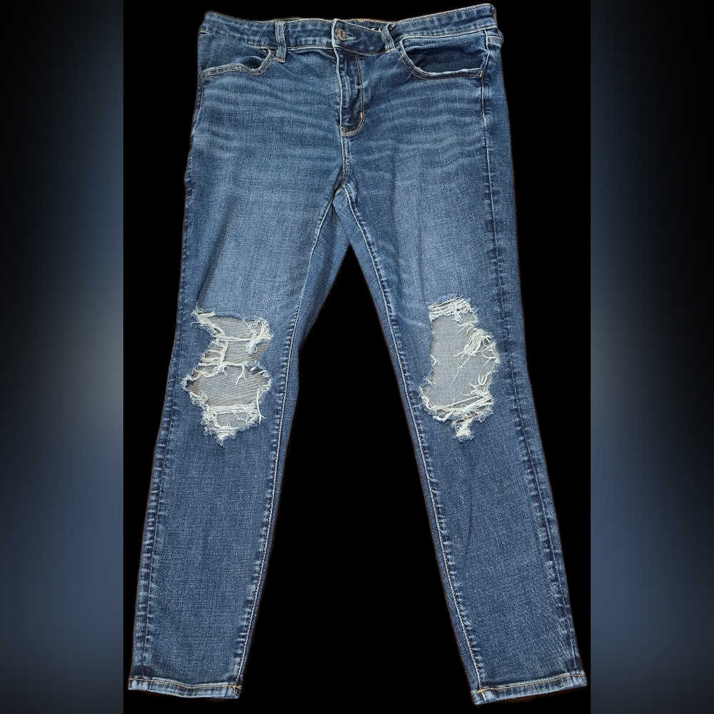 American Eagle Womens 12S, Next Level Stretch Jean Jegging: Boho, Casual, Grunge